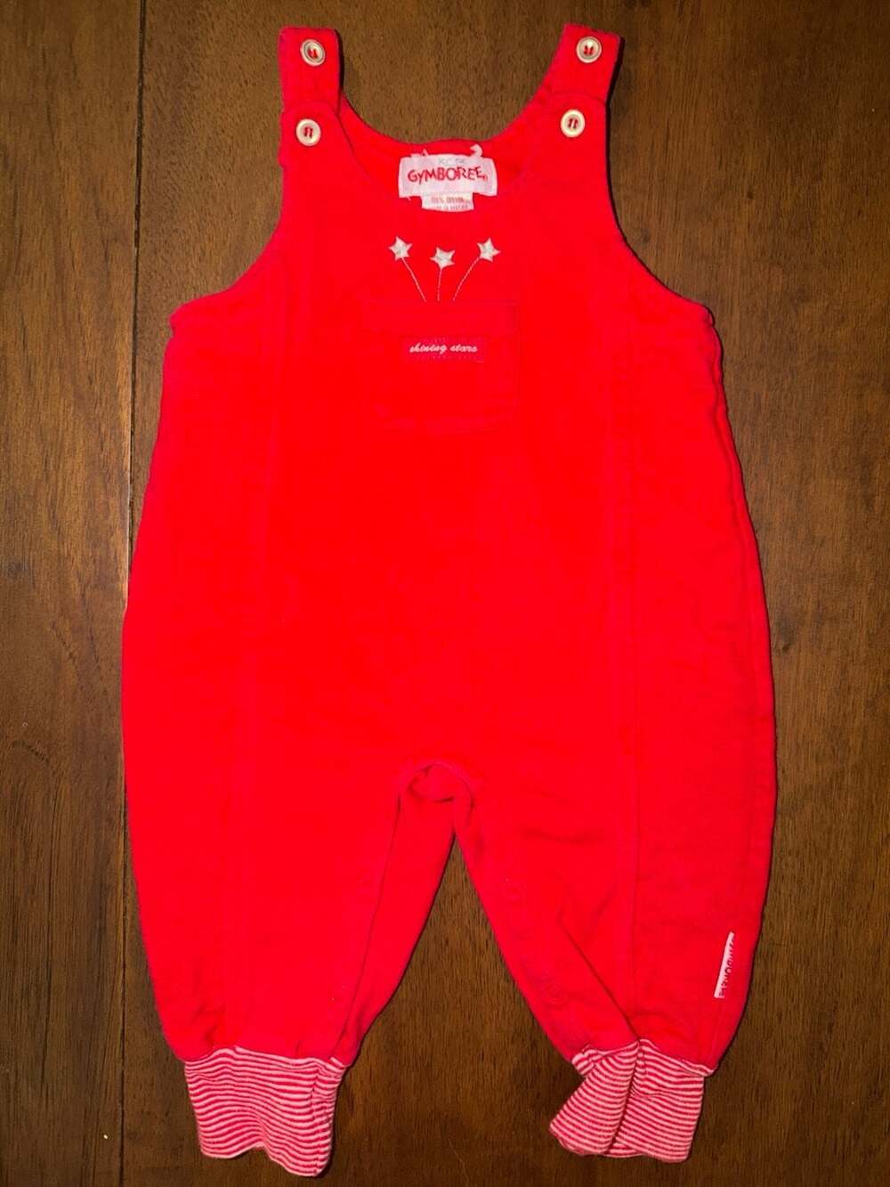 Vintage Rainbow Tag Gymboree Shining Stars 4th of July Overall Romper, 0-9m